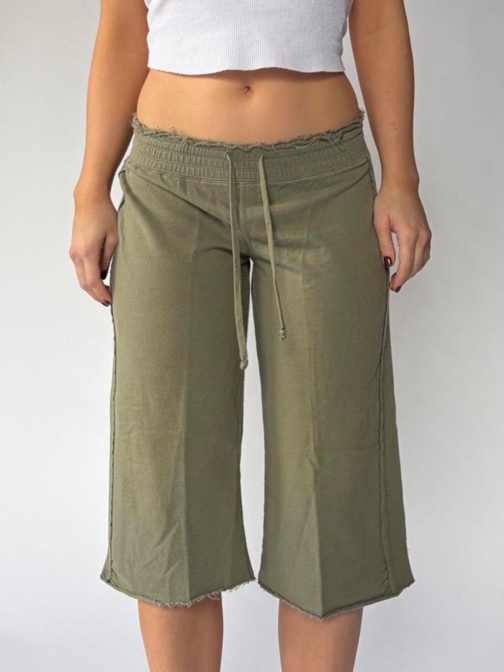 Low Rise Capri Sweatpants Y2K Yoga Medium